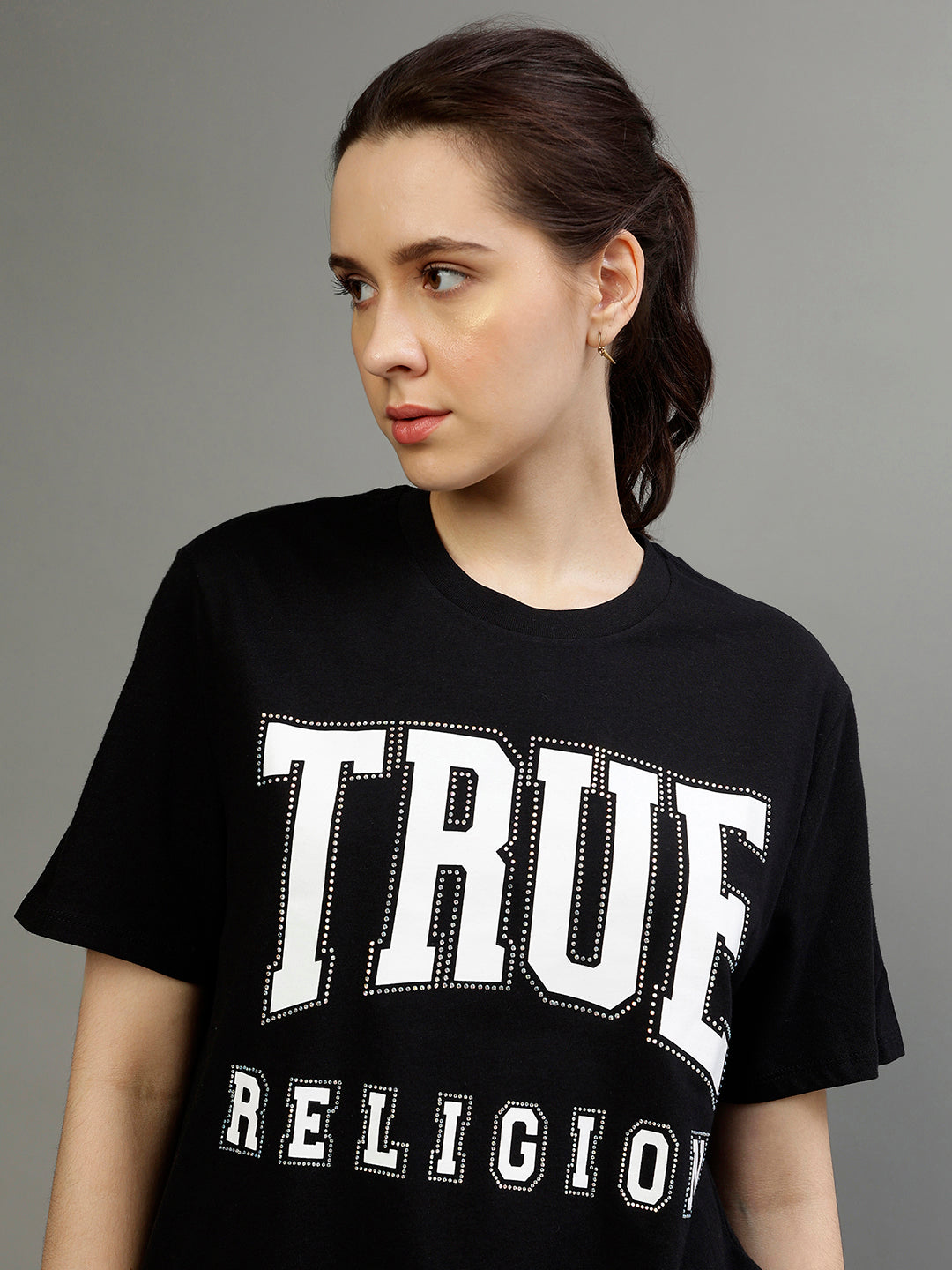 True Religion Black Fashion Regular Fit T-Shirt