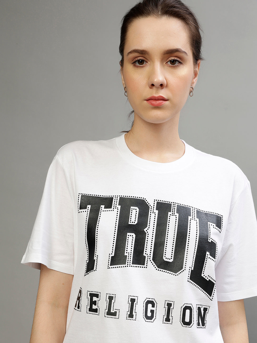 True Religion White Fashion Regular Fit T-Shirt