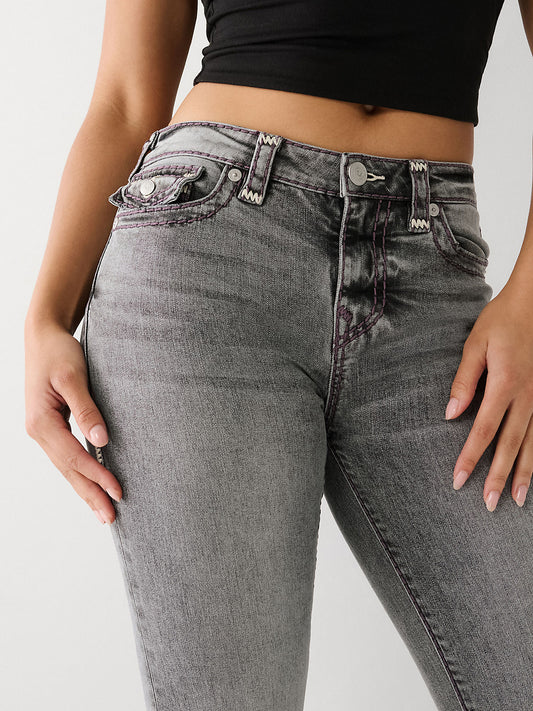 True Religion Women Faded Straight Fit Jeans