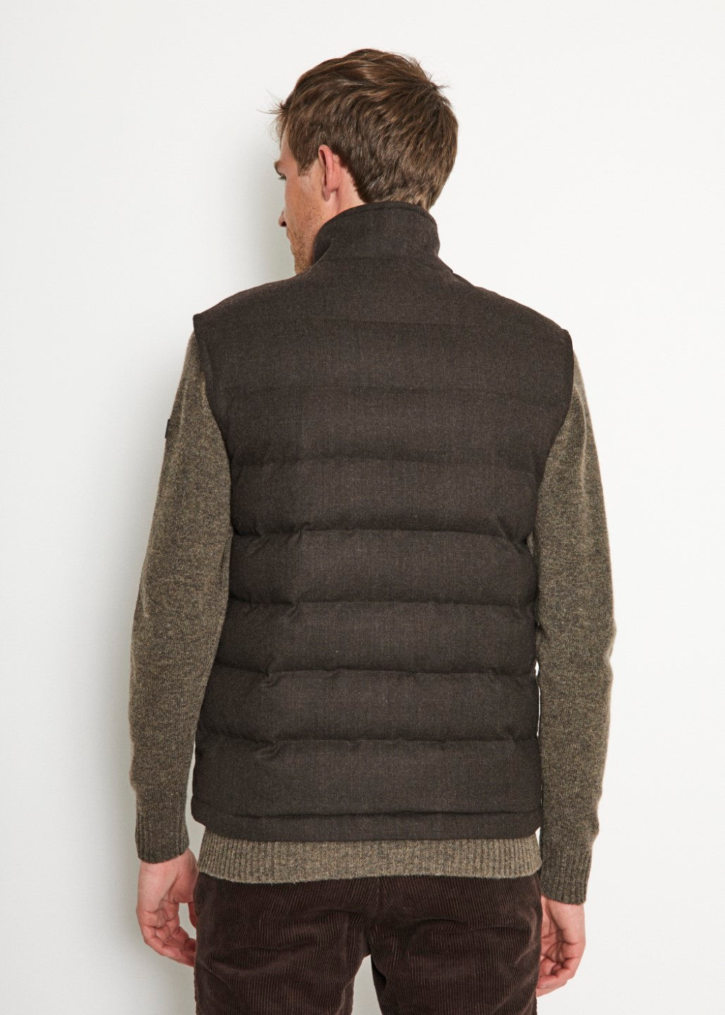 Bruun & Stengade Men Solid Stand Collar Sleeveless Jacket