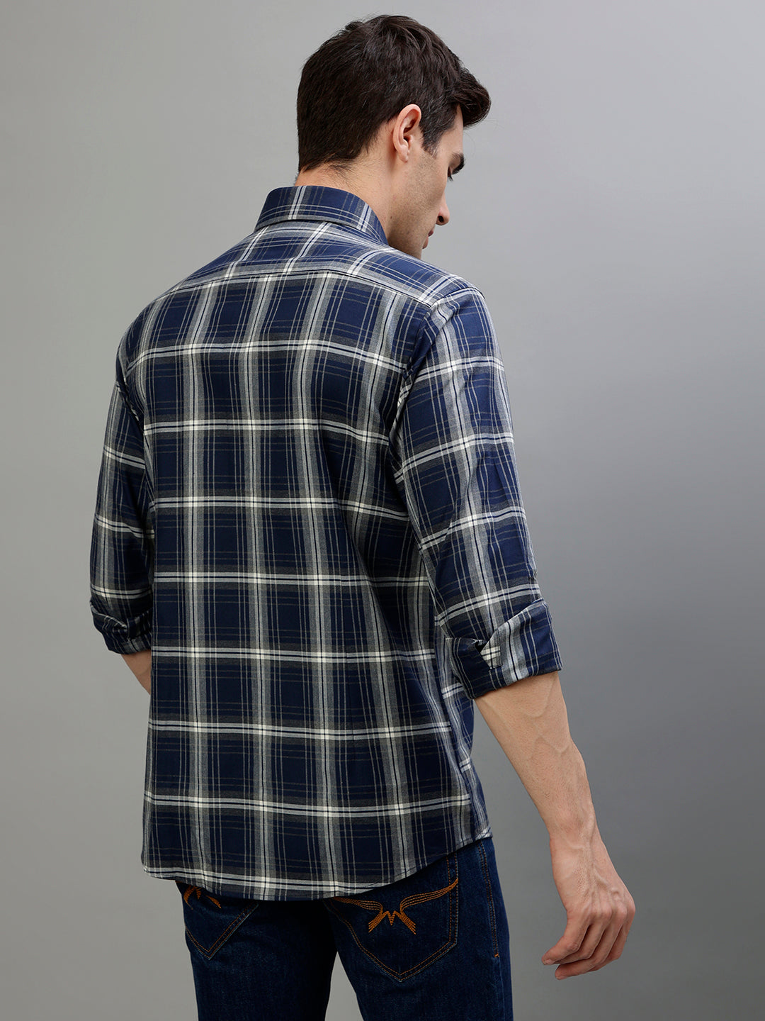 Bruun & Stengade Blue Fashion Checked Regular Fit Shirt