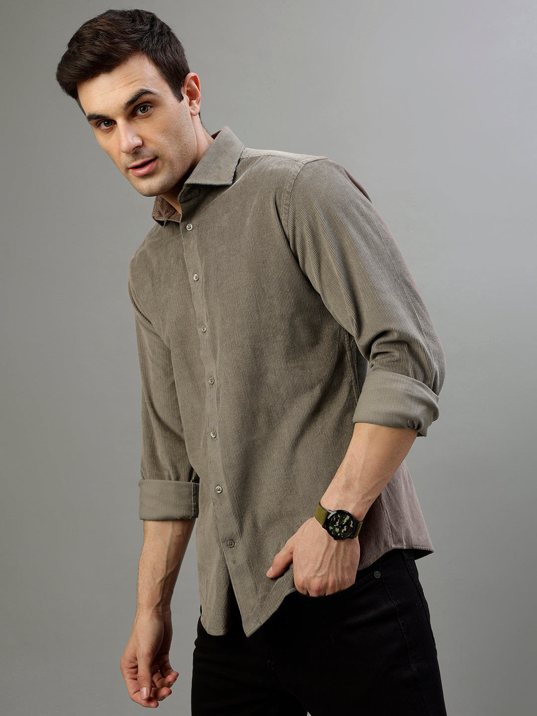 Bruun & Stengade Brown Fashion Slim Fit Shirt