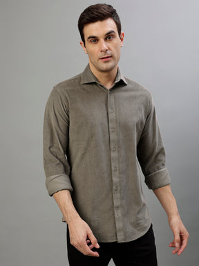 Bruun & Stengade Men Solid Collar Full Sleeves Shirt
