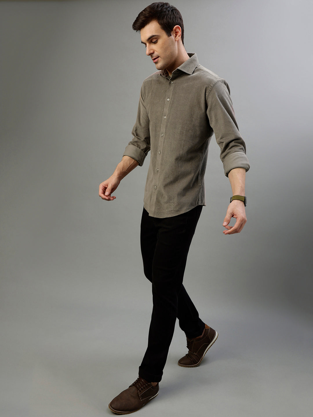 Bruun & Stengade Brown Fashion Slim Fit Shirt