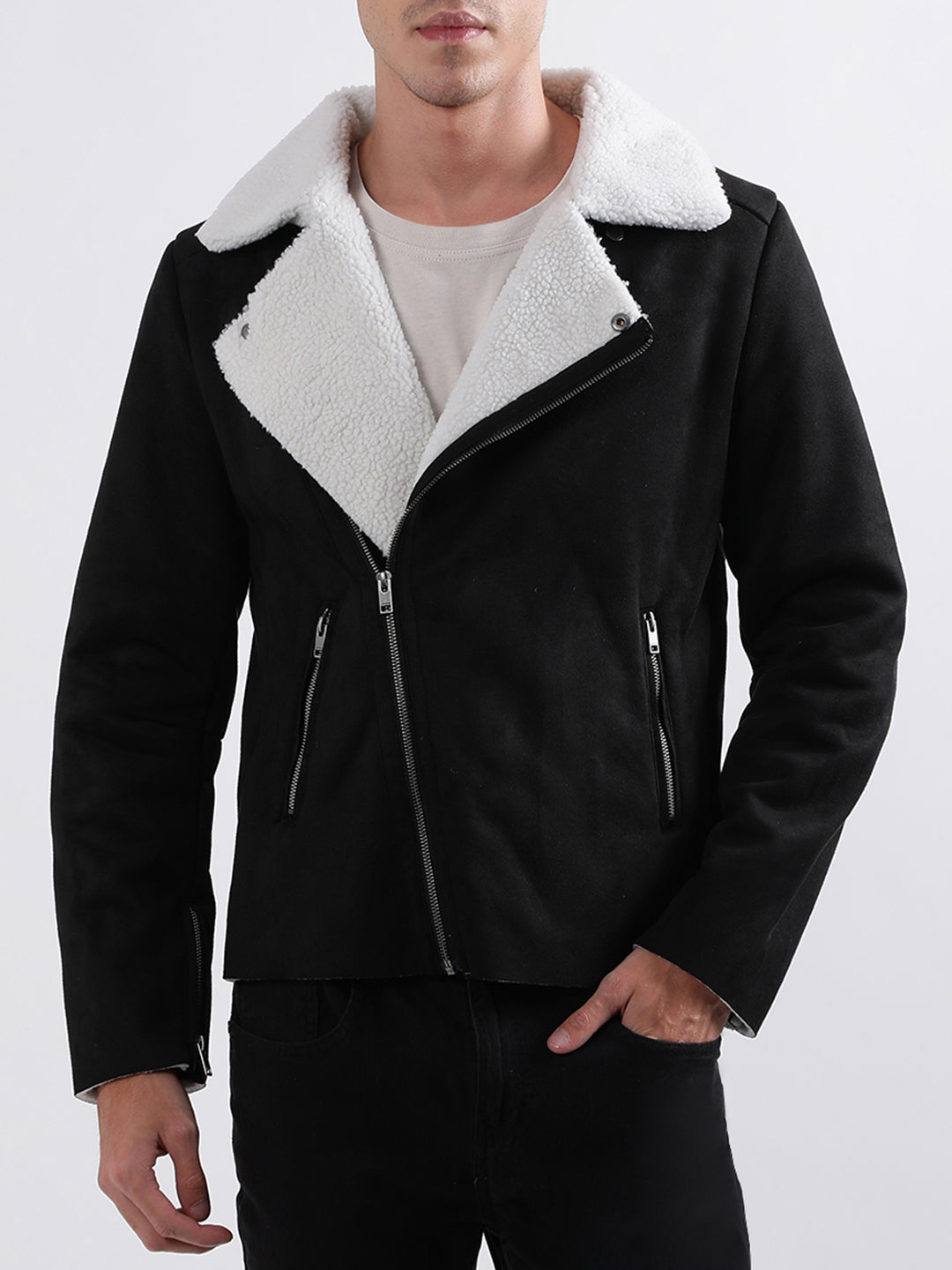 Lindbergh Men Black Solid Jacket