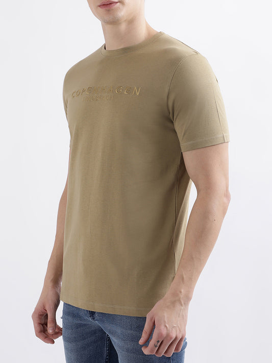 Lindbergh Khaki Fashion Relaxed Fit T-Shirt