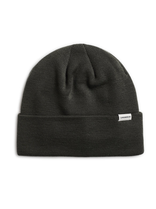Lindbergh Men Olive Solid Beanie Cap