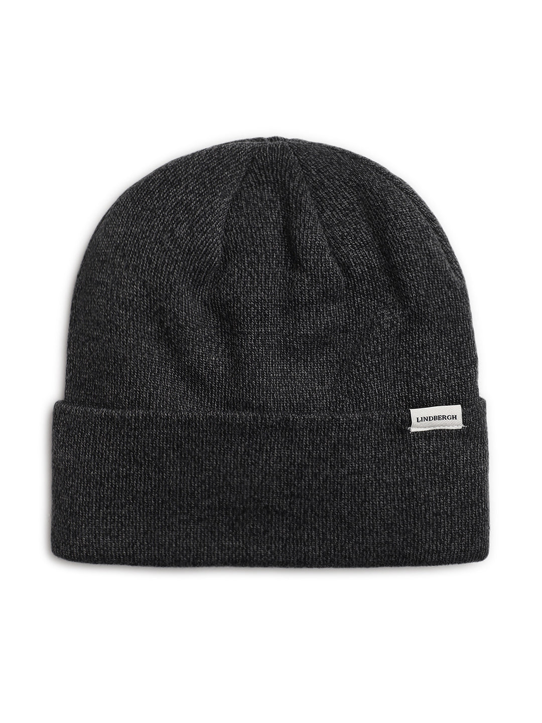 Lindbergh Men Black Solid Beanie Cap