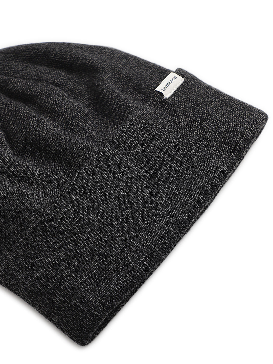 Lindbergh Men Black Solid Beanie Cap