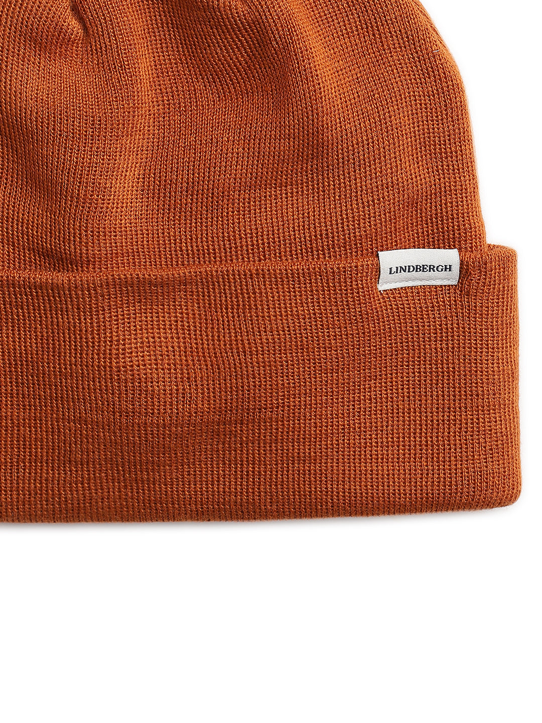 Lindbergh Men Rust Solid Beanie Cap