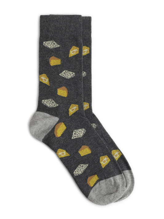 Lindbergh Men Grey Printed Socks