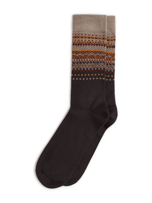 Lindbergh Men Brown Printed Socks