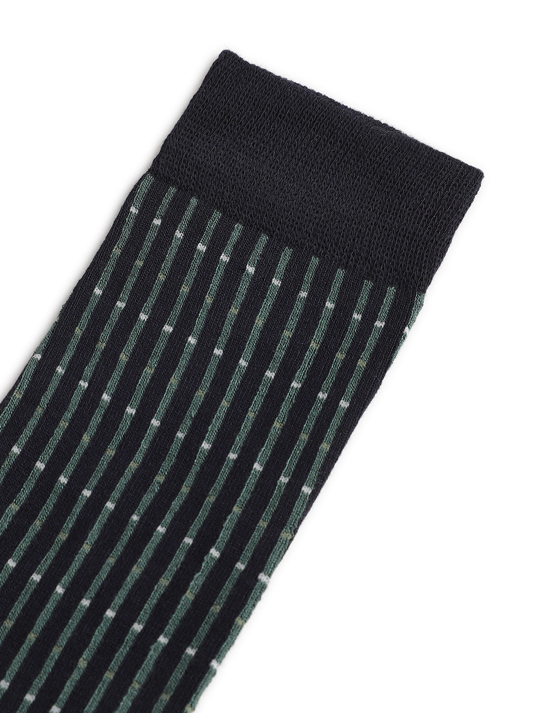 Lindbergh Men Green Striped Socks