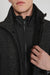 Matinique Men Black Solid Stand Collar Long Sleeves Overcoat
