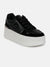 Dkny Women Black Solid Round Toe Lace-Ups Sneakers