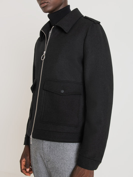 Antony Morato Men Solid Collar Full Sleeves Jacket