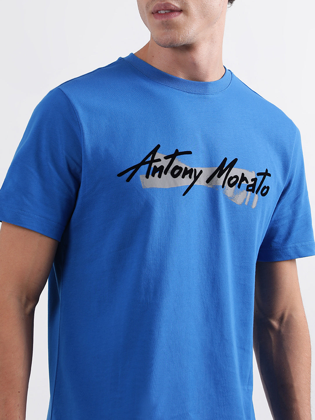 Shop Antony Morato Blue Regular Fit T-Shirt Online – Iconic India