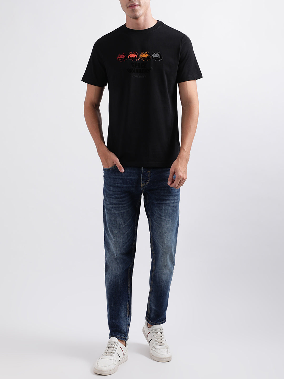 Antony Morato Black Graphic Regular Fit T-Shirt