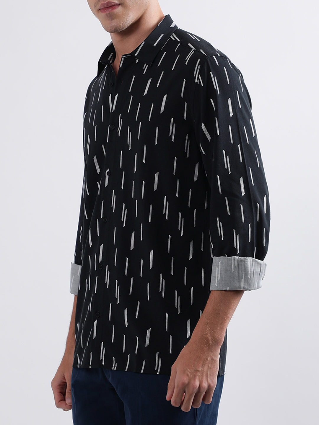 Antony Morato Black Self Regular Fit Shirt