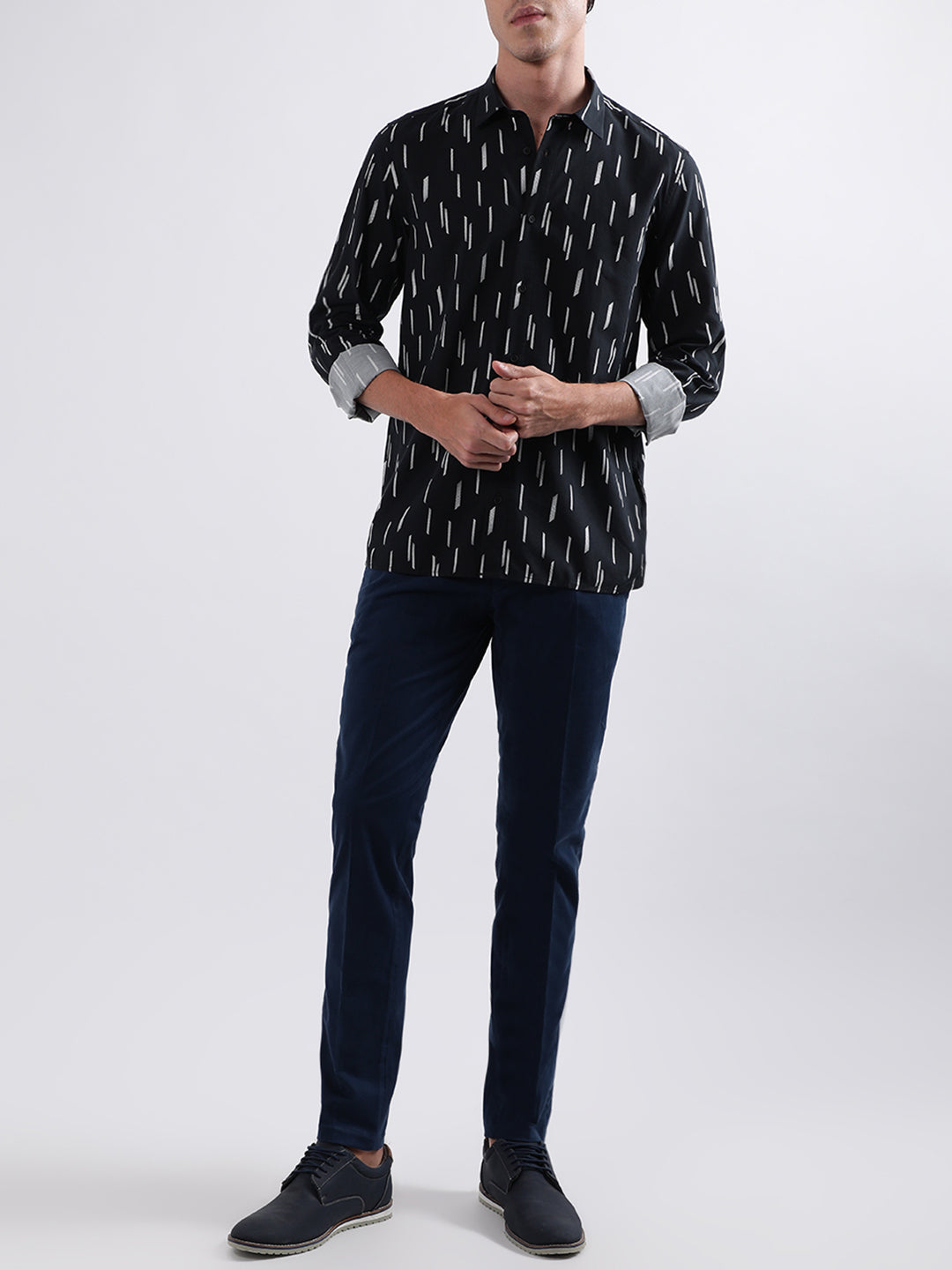 Antony Morato Black Self Regular Fit Shirt