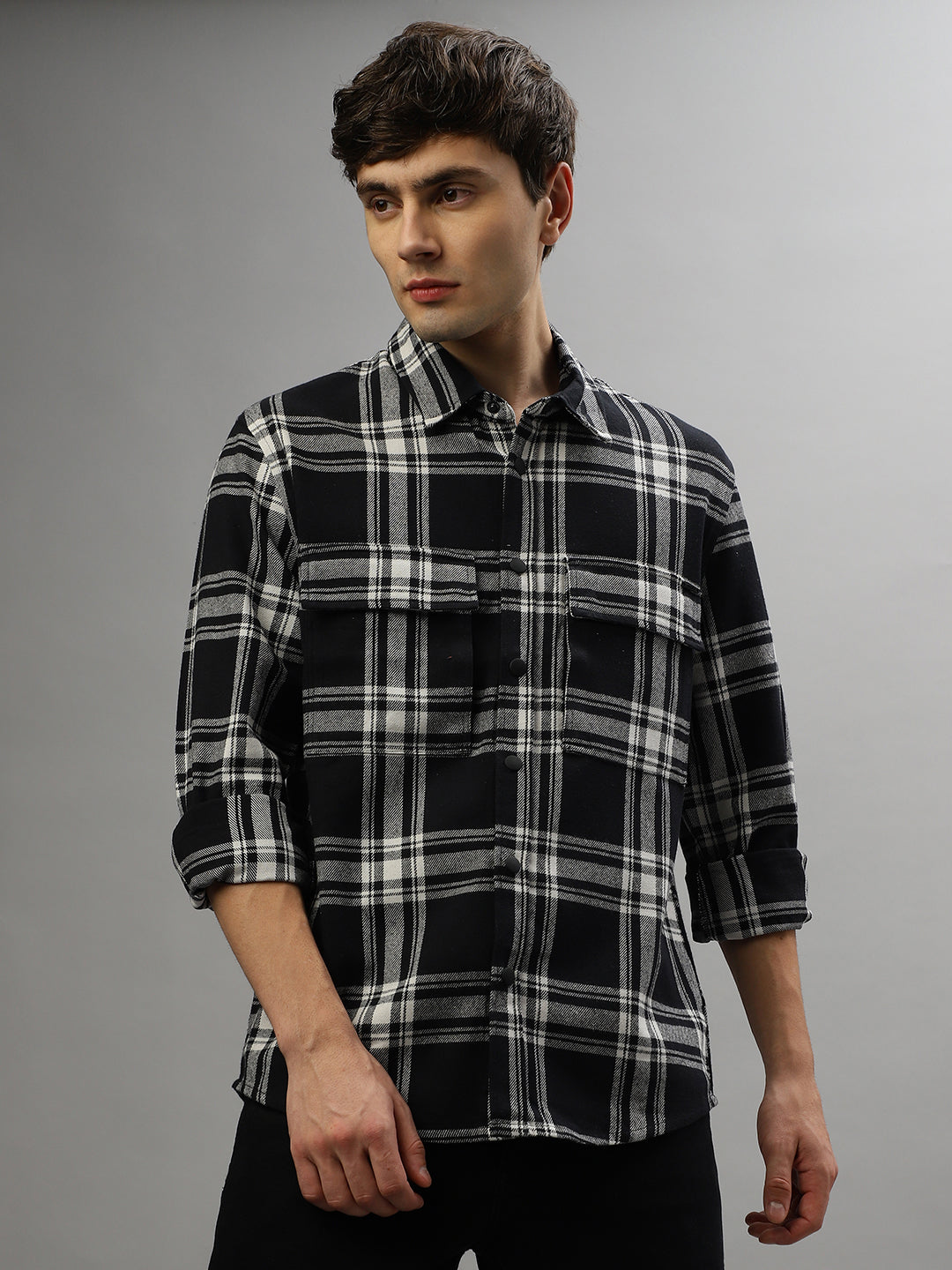 Antony Morato Blue Fashion Checked Regular Fit Shirt