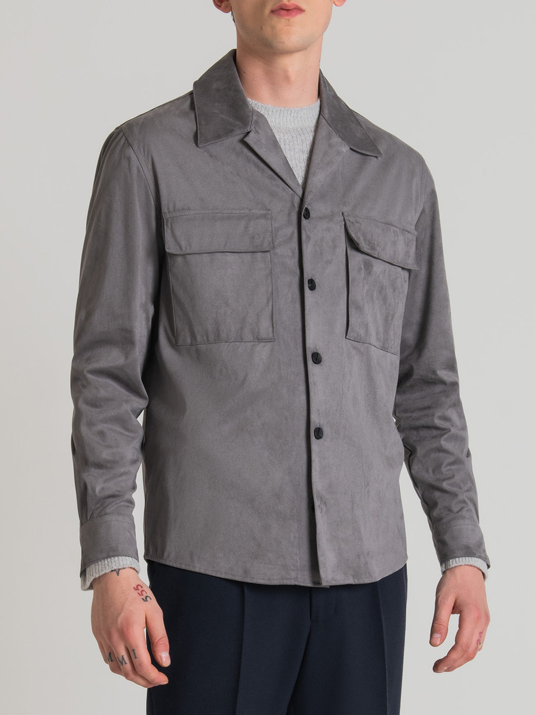 Antony Morato Grey Fashion Regular Fit Shirt