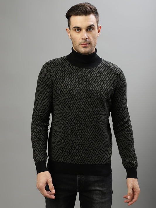 Antony Morato Men Solid High Neck Full Sleevess Sweater