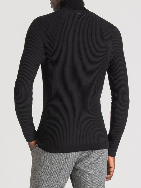 Antony Morato Men Solid Turtle Neck Full Sleeves Sweater