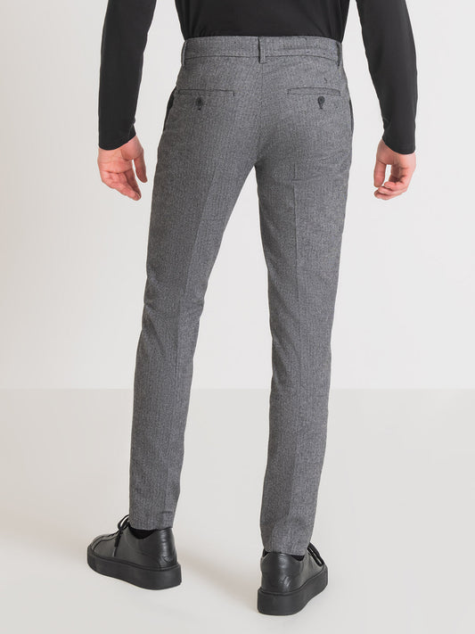 Antony Morato Men Grey Solid Skinny Fit Trouser