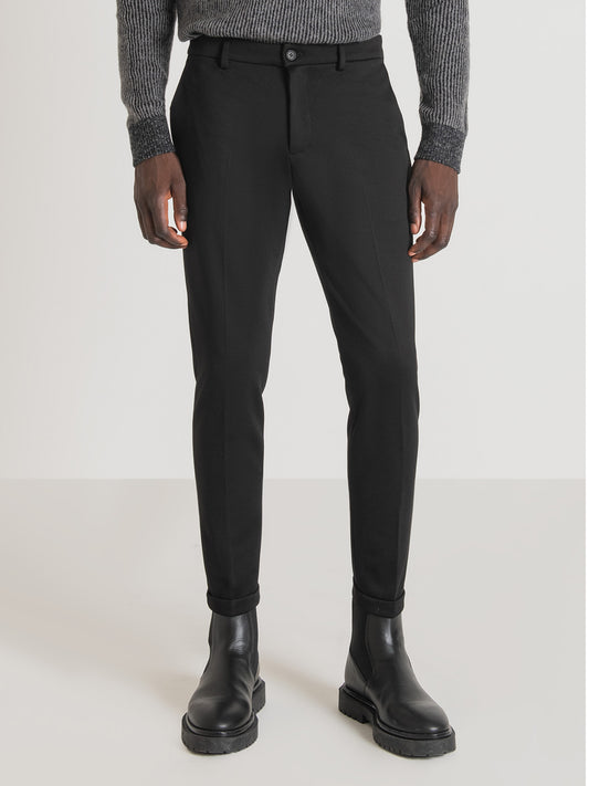 Antony Morato Men Black Solid Super Skinny Trouser