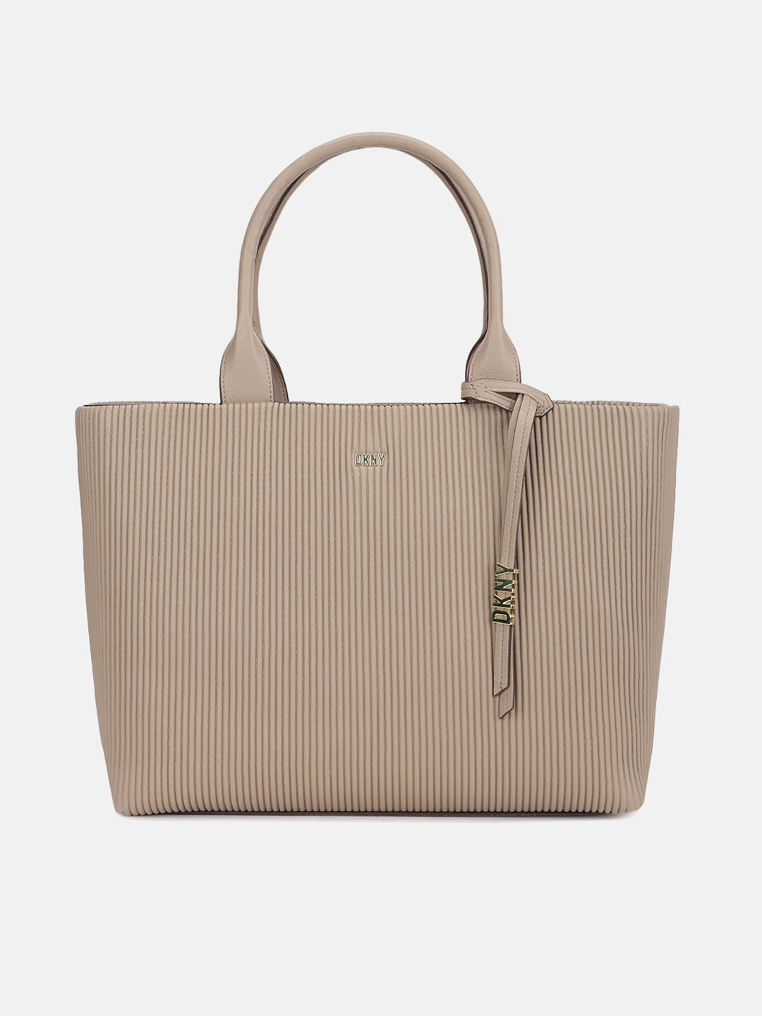 Dkny Women Beige Textured Handheld Bag