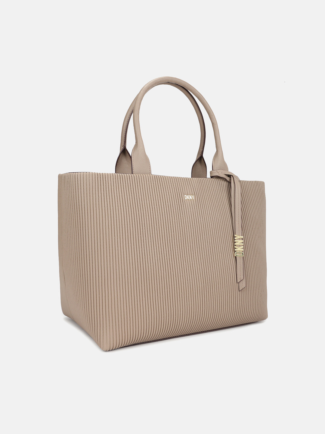 Dkny Women Beige Textured Handheld Bag