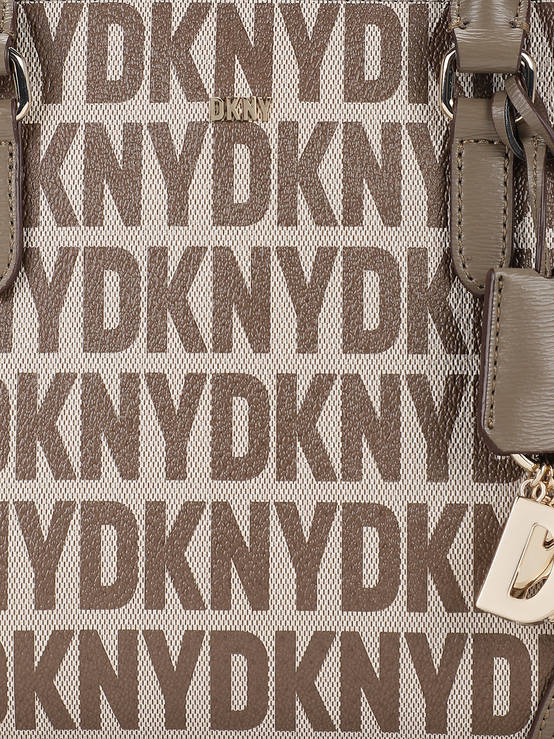 Dkny Women Beige Printed Shoulder Bag