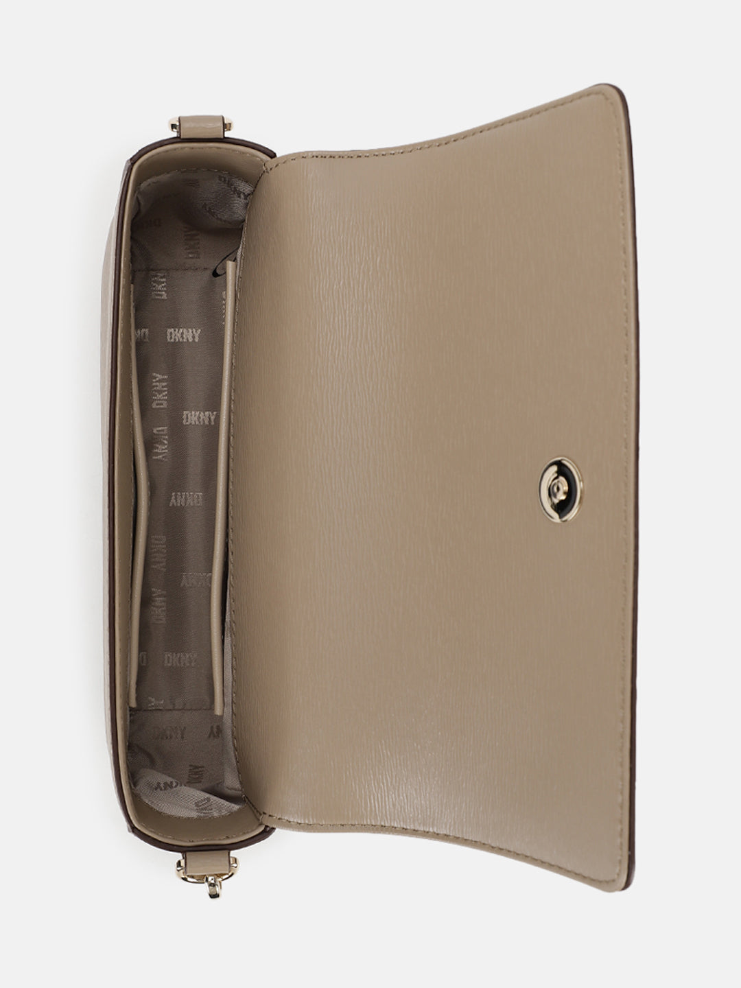 Dkny Women Beige Solid Crossbody