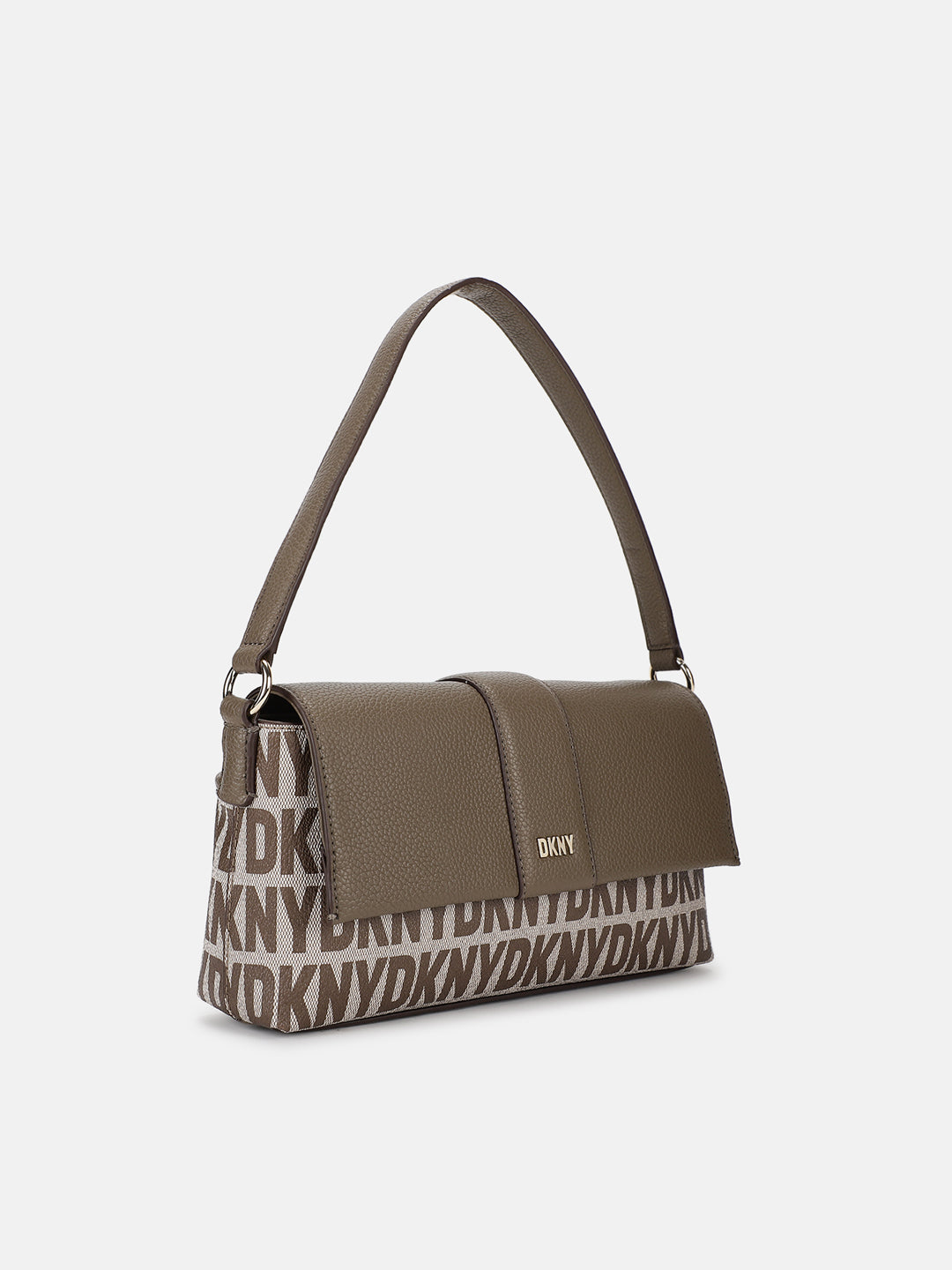 Dkny Women Beige Printed Crossbody