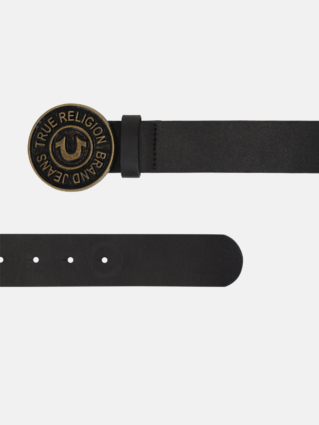 True Religion Men Black Solid Belt