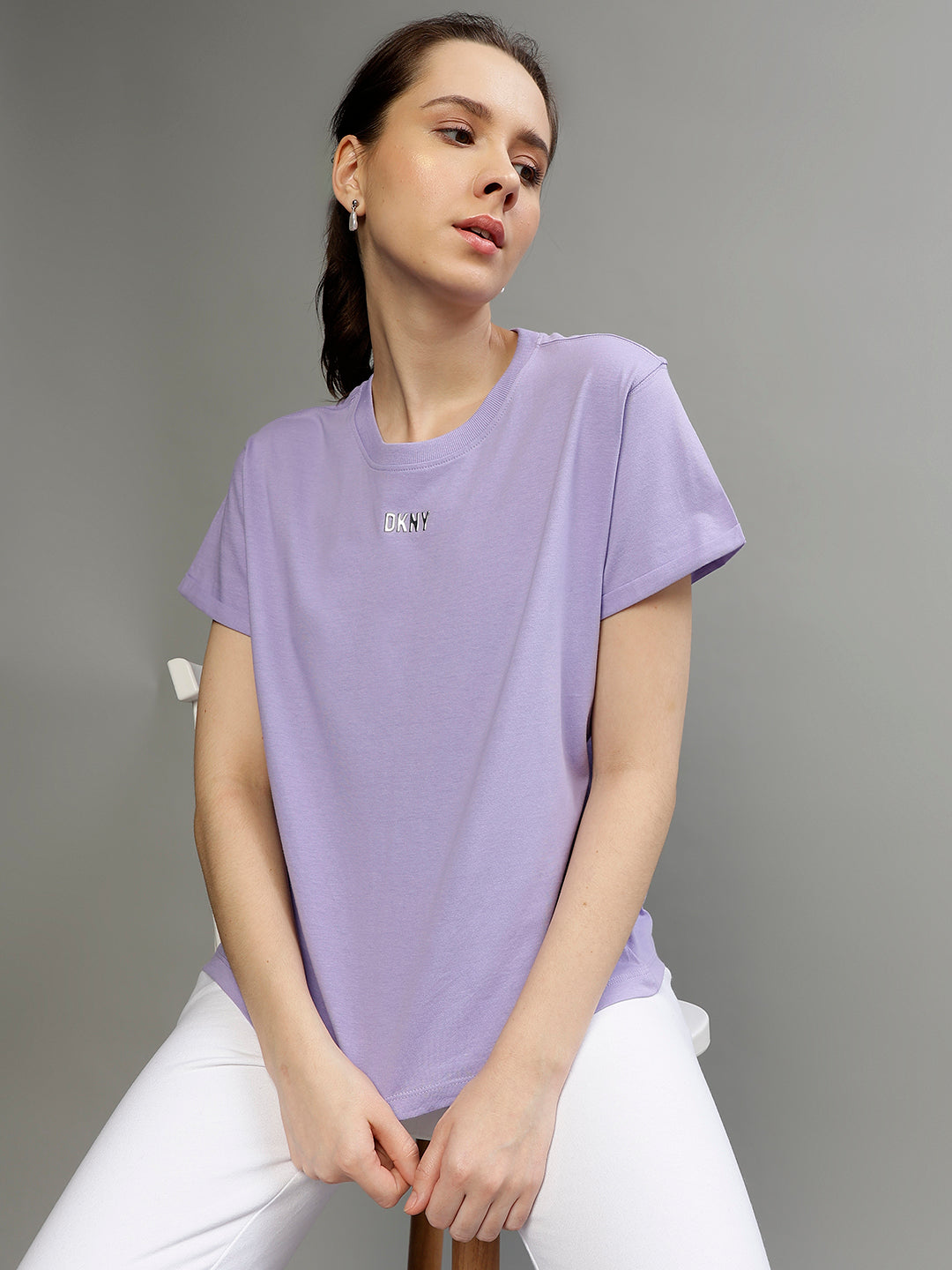 Dkny Purple Fashion Regular Fit T-Shirt
