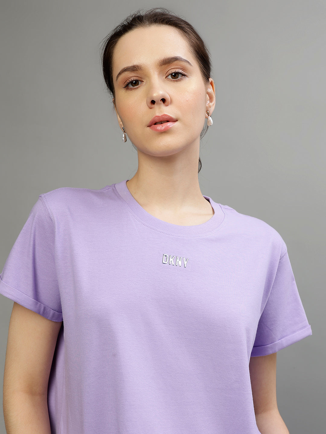 Dkny Purple Fashion Regular Fit T-Shirt