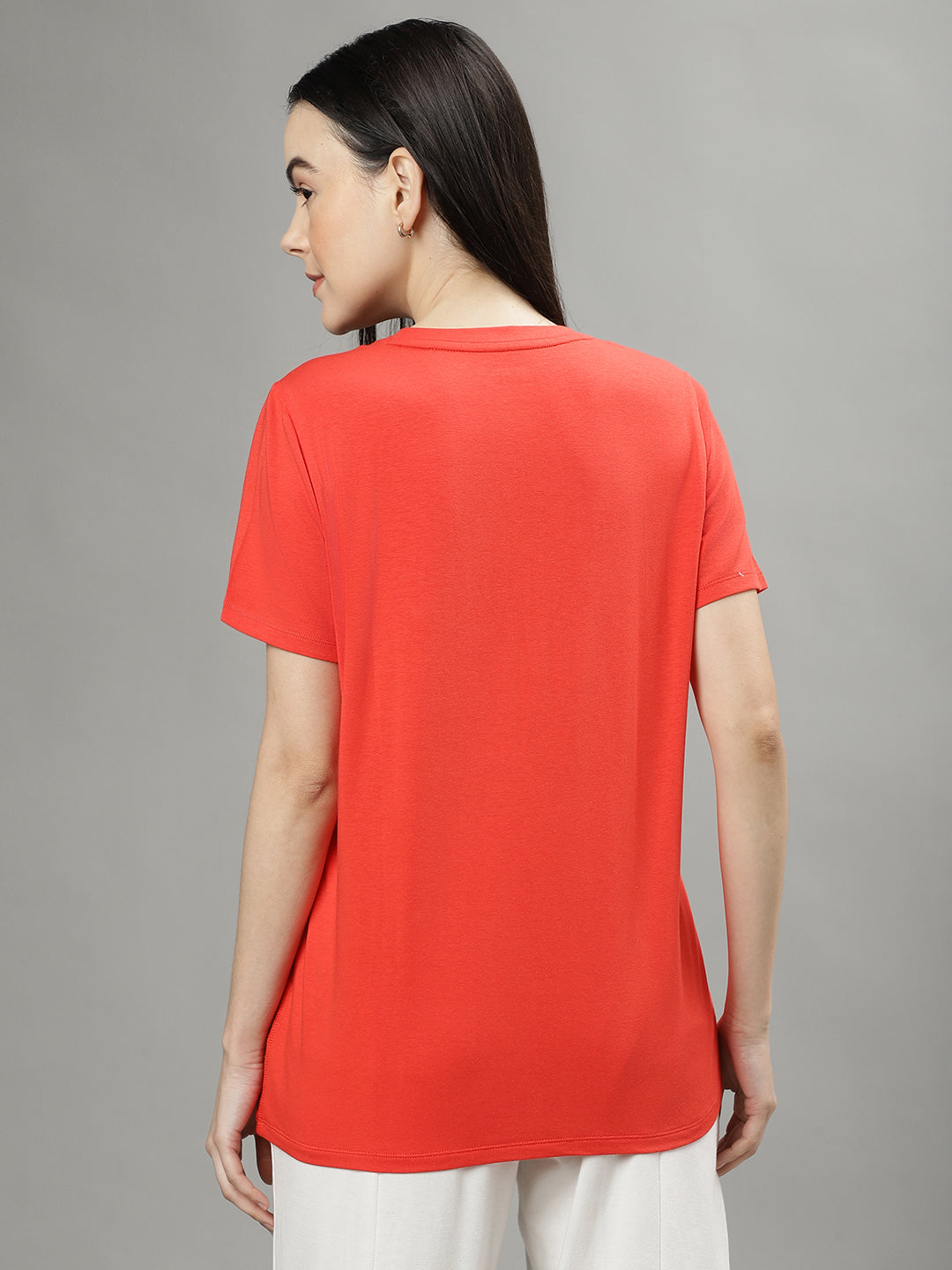 Dkny Red Fashion Logo Regular Fit Top
