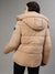 Dkny Women Solid Hooded Full Sleeves Puffer Jacket