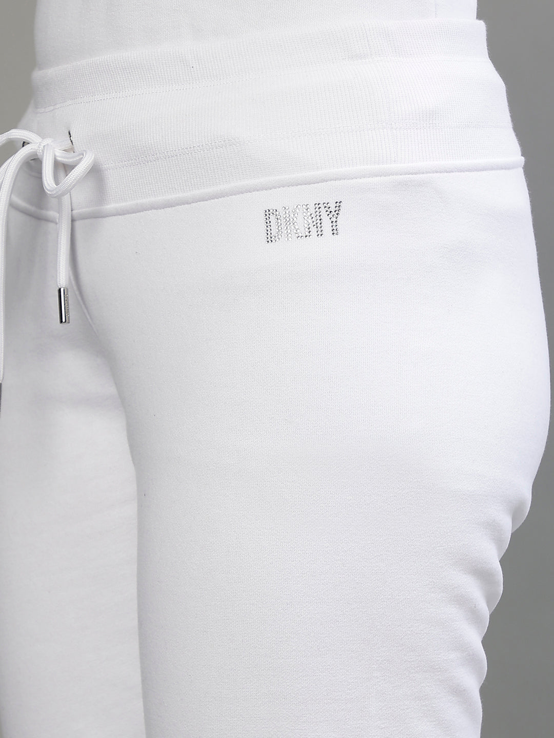 Dkny Women White Solid Regular Fit Trackpants