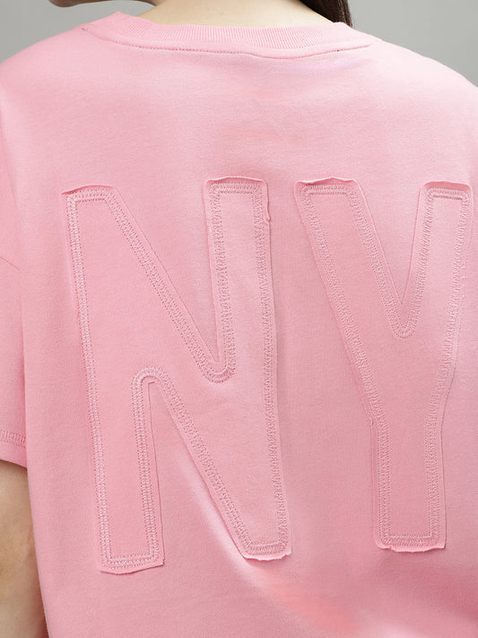 Dkny Pink Fashion Regular Fit Top