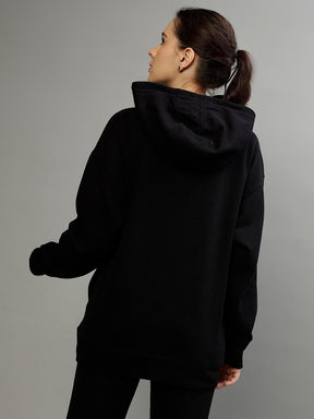 Dkny Women Printed Hooded Full Sleeves Sweatshirt