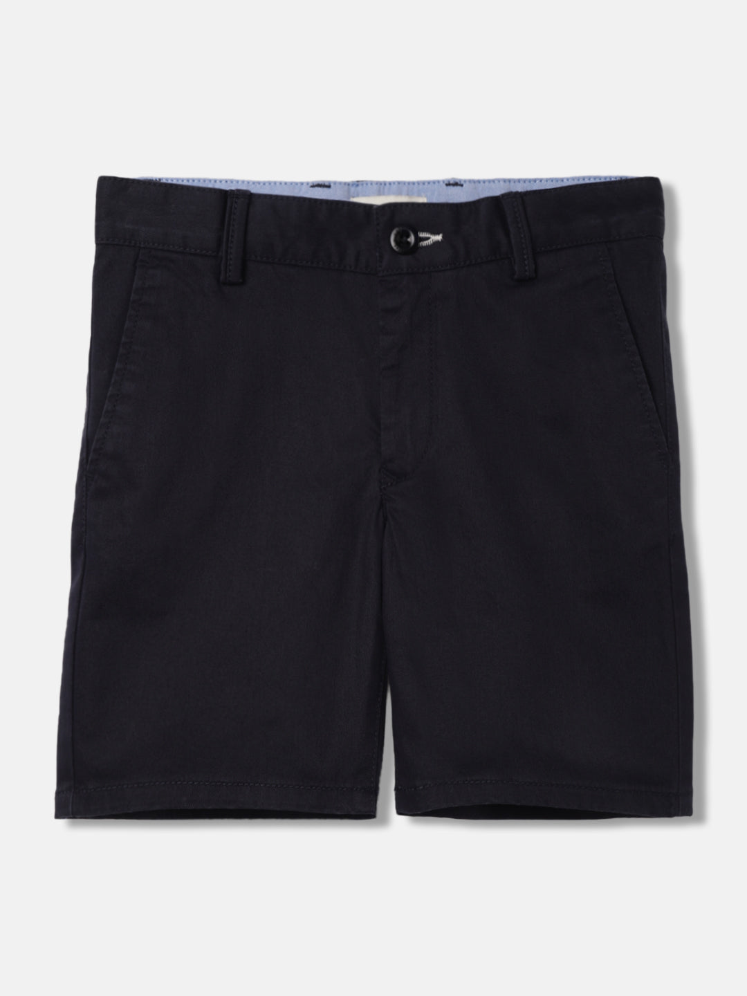 Gant Boys Navy Blue Solid Mid-rise Regular Fit Chino Shorts