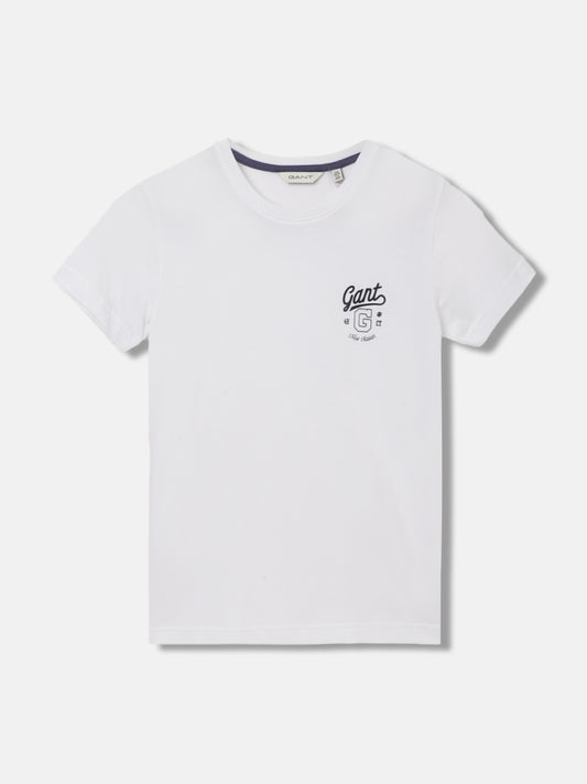 Gant Kids White Fashion Regular Fit T-Shirt
