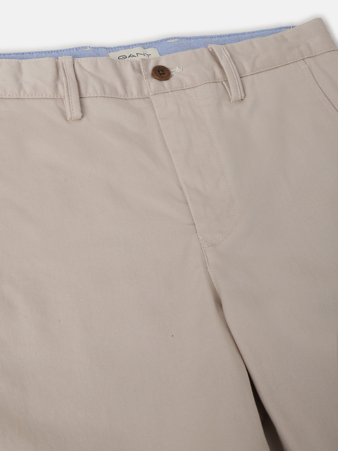 Shop Gant Boys Beige Solid Mid-rise Regular Fit Chino Shorts