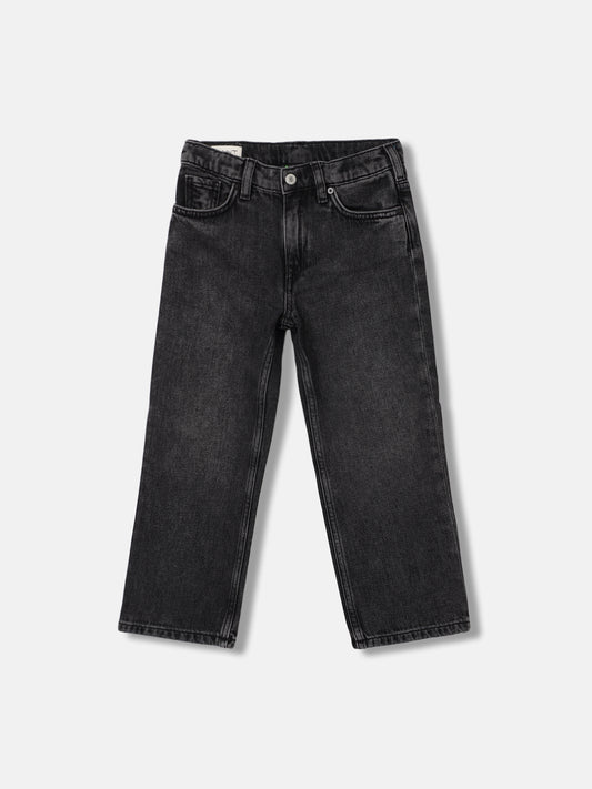 Gant Boys Black Solid Relaxed Fit Jeans