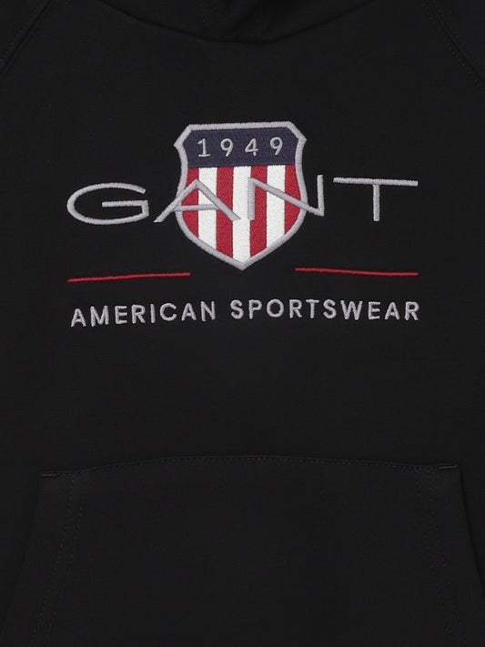 Gant Boys Embroidered Hooded Full Sleeves Sweatshirt