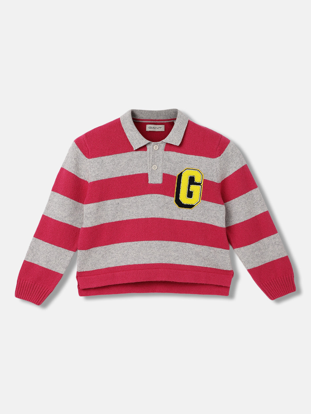 Gant Boys Stripes Collar Neck Full Sleeves Sweater