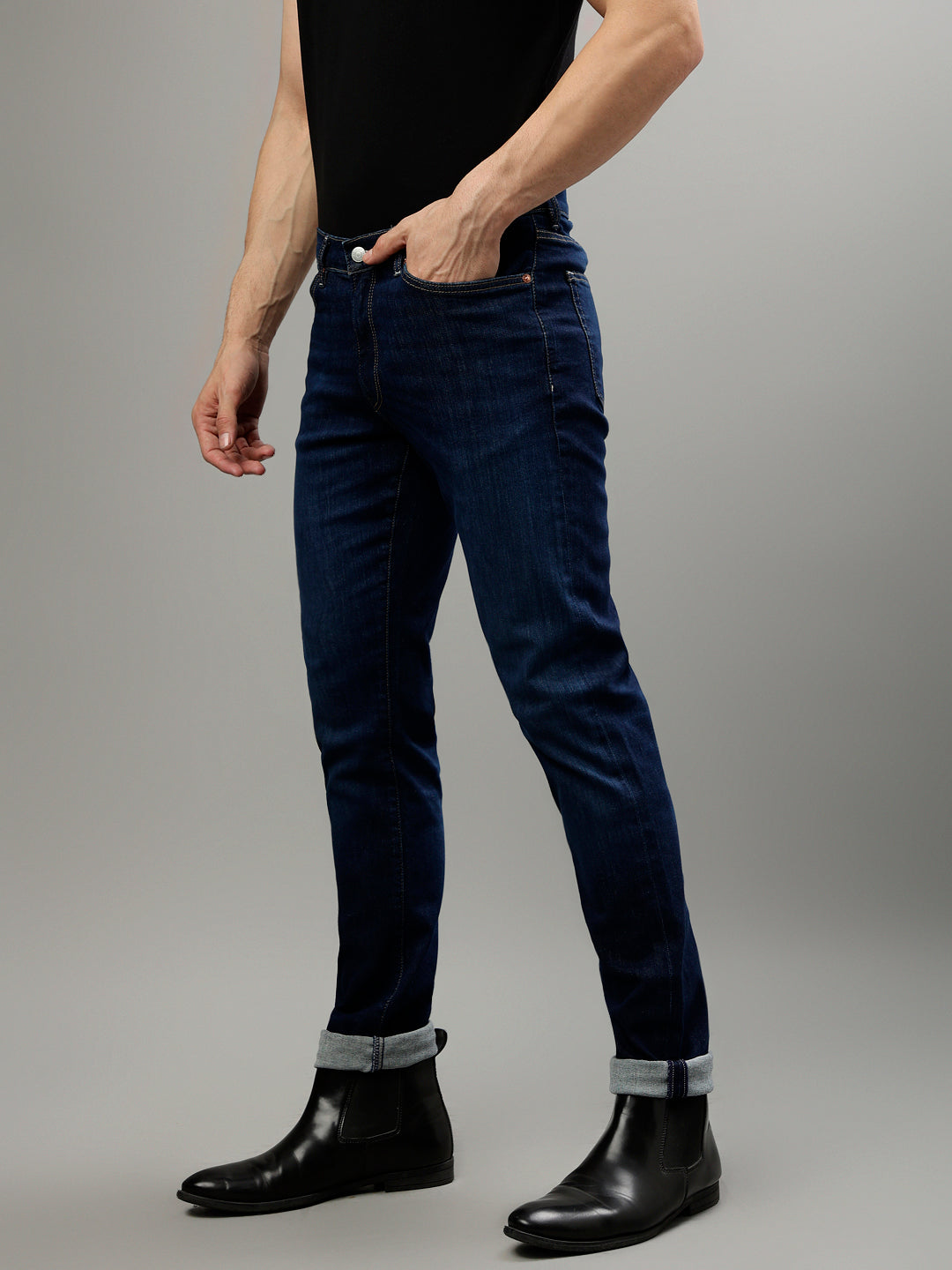 Gant Men Blue Washed Extra Slim Fit Jeans